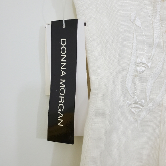 Donna Morgan Vintage Ivory Dress with Beaded front and buttoned back, Si… - Picture 10 of 14